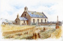 Drawing of St Ninian's, Deerness by Isobel Gardner